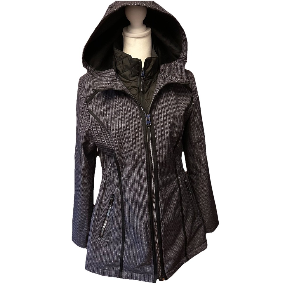 Free Country S Women's Parka Jacket Faux Fur Lined w Hoodie Zip Up Coat